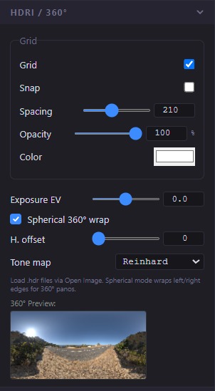 HDRI panel